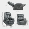 CIPACHO Power Lift Recliner Chair for Elderly Electric Lift Chair with Massage and Heat Remote Control Gray - 2 of 4