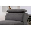 Sapphtopaz Modern Accent Chair with Adjustable Headrest&Pillow On Armrest Comfy Chair with Steel Legs Leisure Chairs for Living Room, Bedroom - 3 of 4