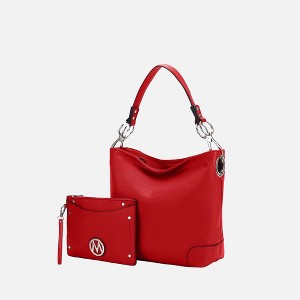 MKF Collection Viviana Vegan Leather Hobo Bag with Matching Wristlet by Mia K - 1 of 4