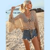 Women's Beach Cover - Up: Fringe Bell - Sleeve Bikini Outerwear, Sun Protection Cardigan for Beach, Pool & Summer Vacations - 2 of 4