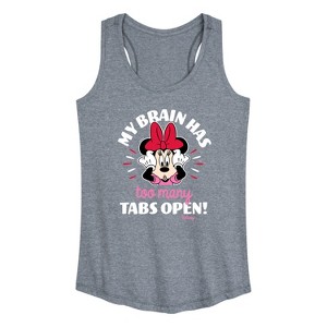 Women's - Disney - My Brain Too Many Tabs Graphic Racerback Tank - 1 of 4