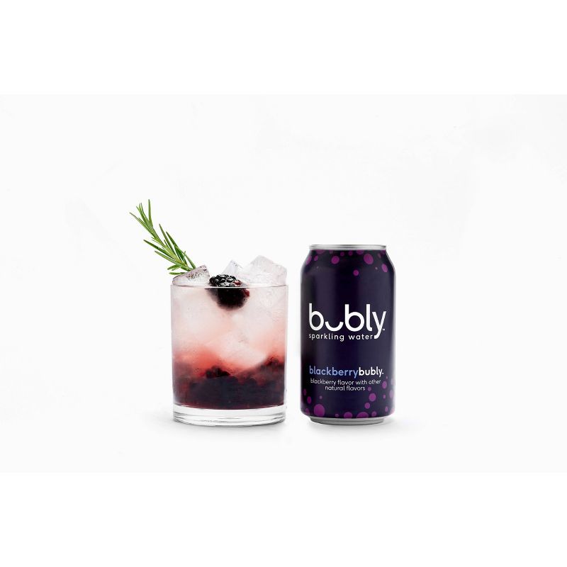 bubly Blackberry Sparkling Water - 8pk/12 fl oz Cans, 6 of 7