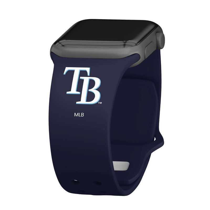 MLB Tampa Bay Rays Apple Watch Compatible Silicone Band - Blue, 1 of 4