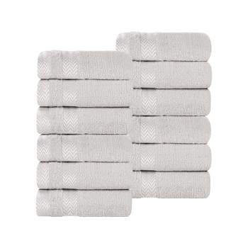 Cotton Medium Weight Face Towel Washcloth Set of 12 by Blue Nile Mills