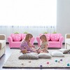 Costway Kids Sofa Strawberry Armrest Chair Lounge Couch w/2 Pillow Children Toddler Pink - 2 of 4