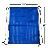 GSE 19"x15" Mesh Drawstring Backpack Bag for Sports Gym Gear, Backpacking, Camping Gear, Travel - 3 of 4