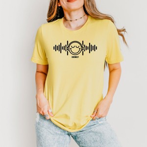 Simply Sage Market S.W.Smiley Headphones Music Short Sleeve Tee - 1 of 4