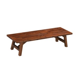 Rasmus Acacia Wood Accent Plant Table Wire Brushed Finish Chestnut - Boraam: Mid-Century Modern, Indoor Use Only - 1 of 4