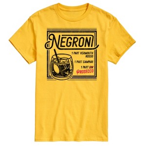 Men's - Instant Message - How to Make a Negroni Prosecco Short Sleeve Graphic T-Shirt - 1 of 4