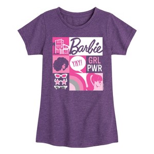 Girls' - Barbie - Girl Power Fitted Short Sleeve Graphic T-Shirt - 1 of 4
