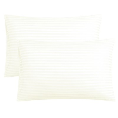 PiccoCasa Microfiber Soft Striped Pattern Envelope Closure Pillowcases 2 Pcs