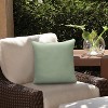 Outdoor Decor by Commonwealth Solid Outdoor Pillow Cover 18" x 18" Sage (Cover Only) - 2 of 4