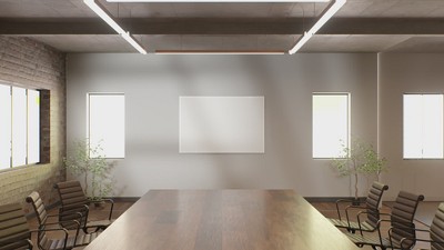 70" x 35" White Frosted Glass Frameless Dry Erase Board