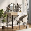 KTMBDW Makeup Vanity Desk 40.5''W with Mirror and Lights, Small Vanity Desk with Drawers and Storage,Makeup Table for Girls, Bedroom and Small Spaces - 2 of 4