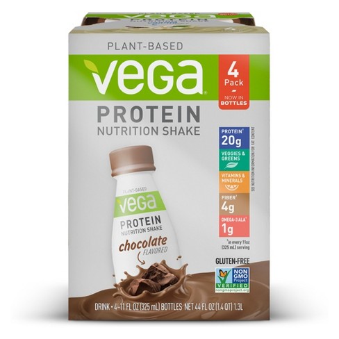 Vega Vegan Protein Shake Chocolate 4pk Target