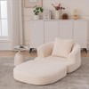 Dolonm Foldable Recliner Chair with Memory Foam - Portable Corduroy Lounger, No tools required，For Apartments/Balcony/Cafe - 2 of 4