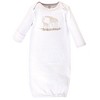 Touched by Nature Baby Organic Cotton Long-Sleeve Gowns 3pk, Little Giraffe, 0-6 Months - 4 of 4