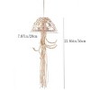 Aoibox Macrame Jellyfish Dream Catcher with LED Star Lights, Bohemian Woven Wall Art Decor for Room Door Decoration (White) - 3 of 4