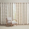 Geometric Pattern Silver Grommet Top Window Panel, Natural Appeal Textured Base Fabric Window Panel for Modern Decor Style - image 3 of 4