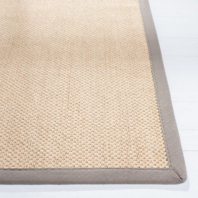 Coastal Charm Handmade Maize & Brown Sisal Accent Rug - 24" x 4"