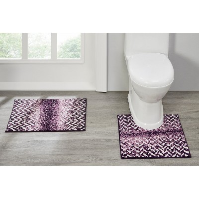 Casablanca Collection 100% Micro Polyester 2 Piece Bath Rug Set - Better Trends