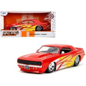 1969 Chevrolet Camaro Red with Graphics "BigTime Muscle" Series 1/24 Diecast Model Car by Jada - 1 of 4