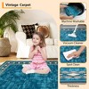 TROPOW Washable Large Area Rugs Modern Bordered Floor Mats Non-Slip Stain Resistant Farmhouse Floor Cover Carpet - 4 of 4