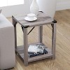 Merrick Lane Modern Farmhouse Engineered Wood End Table and Powder Coated Steel Accents - 3 of 4