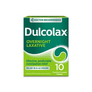 Dulcolax Gentle and Predictable Overnight Relief Laxative Tablets - 10ct - 1 of 4