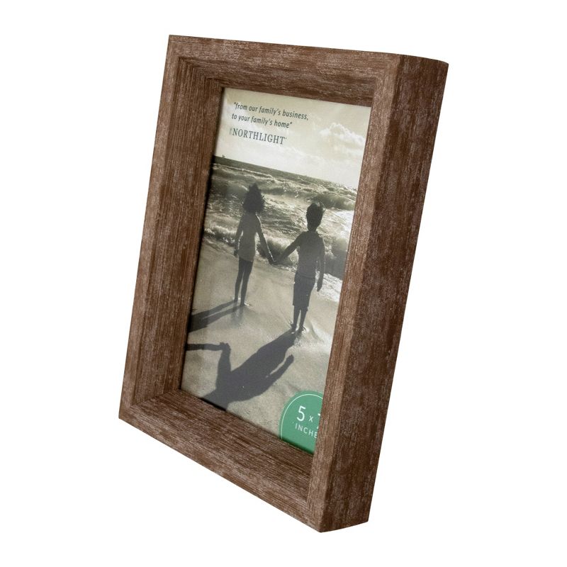 Northlight 8.25" Brown Picture Frame with Easel Back for 5" x 7" Photos, 4 of 5
