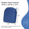 Aoodor Outdoor Chair Cushion W20''xD19'' Soft and Fade-resistant Polyester, Two Sets of  Ties for High Adaptability, Set of 4 - 4 of 4