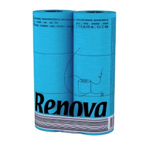Evideco French Home Goods 3-Ply 140-Sheet Blue Toilet Paper Refreshing Nautical Bulk Sandalwood-Scented Rolls - 1 of 4