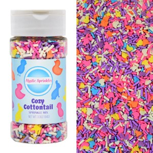 Mystic Sprinkles Cozy Cottontail Sprinkle Mix 3.3oz Bottle - 1 of 4