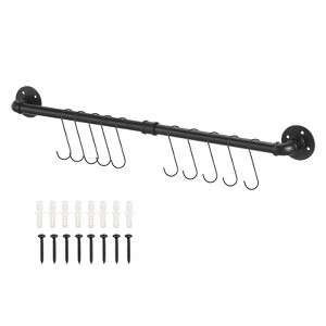 Unique Bargains Wall-Mounted Hardware Industrial Bathroom Towel Bar - 1 of 4