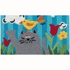 Jellybean Odd Couple Doormat, 20" x 30" – Whimsical Cat & Dog Design for Indoor or Outdoor Entryways - 2 of 3