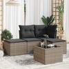 vidaXL Garden Sofa Set Grey, Dark Grey - 2 of 4