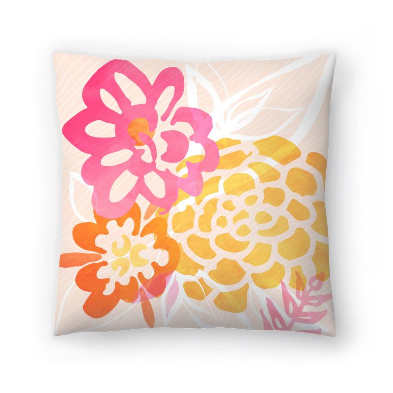 Summer Floral By Modern Tropical Throw Pillow - Americanflat Botanical, 1 of 6