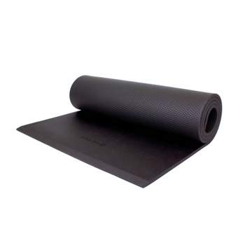 55x55 Black Round Yoga Mat, Eco Friendly Suede, Natural Rubber