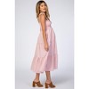 PinkBlush Pink Checkered Tiered Maternity Midi Dress - 2 of 4