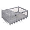 Wooden Tortoise House and Indoor Outdoor Turtle Habitat with Viewing Window and Hide Area Reptile Enclosure for Small Pets - LAOTIES - 2 of 4