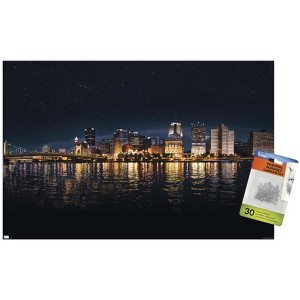 Trends International Cityscapes - Pittsburgh, Pennsylvania Unframed Wall Poster Prints - 1 of 4