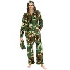 ADR Men's Plush Fleece One Piece Hooded Footed Zipper Pajamas Set, Soft Adult Onesie Footie with Hood - 3 of 4