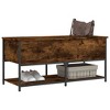 vidaXL Storage Bench Smoked Oak 39.4 in.x16.7 in.x18.5 in. Engineered Wood - 4 of 4