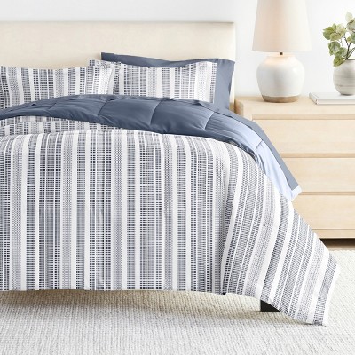 7PC Bedding Bundle, Patterned Comforter and Solid Sheet Set - Becky Cameron