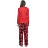 Casual Nights Women's Jersey Knit Long-Sleeve Top and Mircro Fleece Bottom Pajama Set - 3 of 4