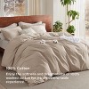 100% Washed Cotton Duvet Cover Minimalist Cotton Duvet Cover for All Seasons GentleSoft™ Plain Simple Bedding Set - 2 of 4