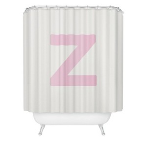 Deny Designs April Lane Art Block Monogram Shower Curtain - 1 of 3