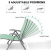 Crestlive Products 3 pc Outdoor Aluminum Adjustable Folding Chaise Lounge Chairs and Foldable Side Table Set - 3 of 4
