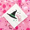 Big Dot of Happiness Witch Party Napkins, Good Pink and Green Birthday or Witch Halloween Decor, White 3-Ply Paper Beverage Napkins - 24 Count - 2 of 4