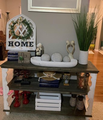 Alwyndale Sofa And Console Table Antique White/brown - Signature Design ...